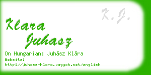 klara juhasz business card